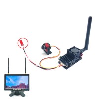 5.8G 2000mW Wireless Video Transmission System FPV TX RX with 7" Dual-Antenna Receiving Screen