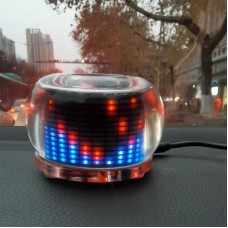 Crystal Car Music Spectrum Rhythm Light Voice Controlled Full Color Decoration USB Type-C Powered