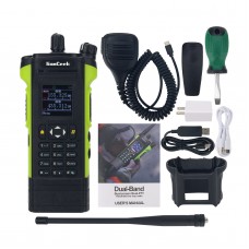 HAMGEEK APX-8000 12W VHF UHF Walkie Talkie Dual Band Radio Dual PTT with Mic + Programming Cable