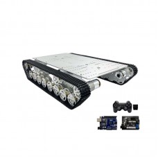 UNO R3 T800S Silver Tank Chassis Robot Chassis w/ Main Control Board + Expansion Board + Controller