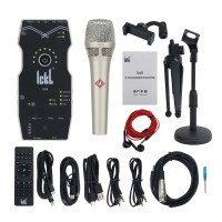 ICKB SO8 Fifth Generation Live Sound Card Cellphone External Sound Card with DM105 Microphone