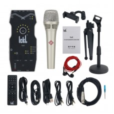 ICKB SO8 Fifth Generation Live Sound Card Cellphone External Sound Card with DM105 Microphone