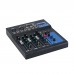 F4 4CH Professional Audio Mixer Mixing Console w/ Bluetooth USB Recording 48V Phantom Power Monitor