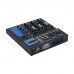 F4 4CH Professional Audio Mixer Mixing Console w/ Bluetooth USB Recording 48V Phantom Power Monitor