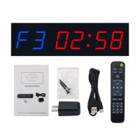 1.8" 6-Digit LED Gym Timer Boxing Timer Supports Countdown Count-up for Games Training Exercises