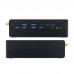 New R86S N100B Black Mini PC Multiple Gigabit Network Switch N100 Processor CPU with 16G RAM + 128G EMMC