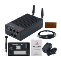 New R86S N100B Black Mini PC Multiple Gigabit Network Switch N100 Processor CPU with 16G RAM + 128G EMMC