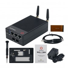 New R86S N100B Black Mini PC Multiple Gigabit Network Switch N100 Processor CPU with 16G RAM + 128G EMMC