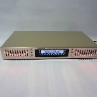 220V Golden Stereo 10-band Graphic Audio Equalizer Treble and Bass Adjustment EQ Built-in Bluetooth