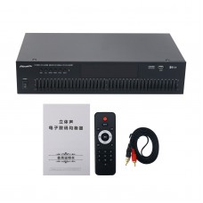 666BT 220V 40-band Stereo Graphic EQ Bluetooth Equalizer High Performance Audio Equalizer Support USB Input