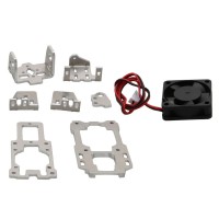 Light-weight Aluminum Alloy Dual-axis Gimbal Bracket with Cooling Fan Camera Stand for FPV Drone Head Tracker