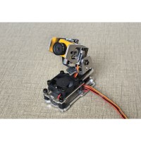 Light-weight Aluminum Alloy Dual-axis Gimbal Bracket with Cooling Fan + 2xServo Camera Stand for FPV Drone Head Tracker