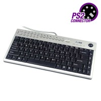 Ione SCORPIUS-K3NT Multimedia Trackball Keyboard Wired Keyboard with Trackball (PS/2 Interface)