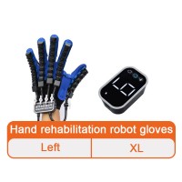 Upgraded Version Finger Rehabilitation Gloves Stroke Rehabilitation Robot Gloves (Left Hand XL Size)