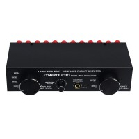 LINEPAUDIO Amplifier Speaker Switcher Amplifier Speaker Selector Supports 4 IN 2 OUT or 2 IN 4 OUT