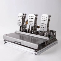 OKRACING GT1 PRO 3 Pedal Set (Throttle + Brake + Clutch) with Aluminium Profile Pedal Base Plate