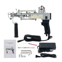 Black Handheld Tufting Machine Electric Carpet Tufting Gun Tool w/ Gear Cover for Loop Pile Cut Pile