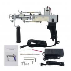Black Handheld Tufting Machine Electric Carpet Tufting Gun Tool w/ Gear Cover for Loop Pile Cut Pile
