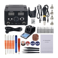 8582D 750W 2 in 1 Hot Air Gun & Soldering Iron Station Set Supports Automatic Sleep Dual Display