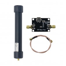 ADS-B 1090MHz Active Antenna DC5V Bias Tee Type-C Power Supply 23.15dBi High Gain RF Receiving Antenna with SMA Female Connector