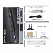 T80 Smart Electric Soldering Iron 100W Portable Constant Welding Station T80-KU/I/IS Soldering Tip with Power Adapter