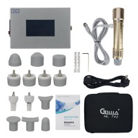 CTLNHA T43 Golden Portable Household Electromagnetic Dot Matrix Impact Shockwave Therapy Massager Machine