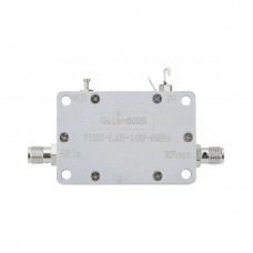 10MHz-6GHz 60dB High Gain LNA Wideband Amplifier Low Noise Amplifier with SMA Female Connector for RF Signal Drive or RX