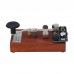 304 Stainless Steel K-8 Training CW Key Sound Light Manual Transmission Training Morse Code Key with Rosewood Base