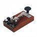 304 Stainless Steel K-8 Training CW Key Sound Light Manual Transmission Training Morse Code Key with Rosewood Base