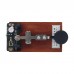 304 Stainless Steel K-8 Training CW Key Sound Light Manual Transmission Training Morse Code Key with Rosewood Base
