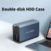 EC-7352 3.5" Hard Drive Case 2 Bay HDD Enclosure with 4 RAID Modes for 36TB & 3.5" SATA HHD/SDD