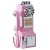 American 1950's Retro Payphone 3 Slot Payphone Wall-Mount Desktop Corded Phone (Pink) with Coin Bank