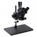 3.5X-100X Trinocular Stereo Microscope Magnifier Stand 2K Microscope Camera for Phone Repair Soldering