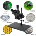 3.5X-100X Trinocular Stereo Microscope Magnifier Stand 2K Microscope Camera for Phone Repair Soldering