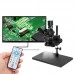 3.5X-100X Trinocular Stereo Microscope Magnifier Stand 2K Microscope Camera for Phone Repair Soldering