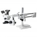 41MP 3.5X 90X Simul-Focal Double Boom Stand Trinocular Stereo Zoom HDMI-compatible USB Microscope Camera 2K 144 LED Light