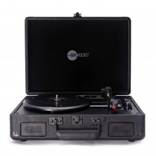 Curiosity Suitcase Turntable Bluetooth Turntable with Speakers Original Record Player (Black)