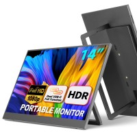 S3-14AC 1080P 14 Inch Ultra Thin Monitor Portable Monitor with Kickstand for PS4 Laptop Tablet PC