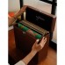 Syitren Vinyl Record Storage Box Retro Vinyl Record Holder Dust-Proof Organizer for 25pcs Records