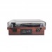 3-Speed Turntable Bluetooth Vinyl Record Player LP Record Player with Speakers and Dust-Proof Cover