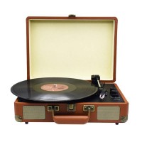 Retro Bluetooth Vinyl Record Player with Speakers Turntable LP Record Player Supports USB Drive
