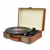 Retro Bluetooth Vinyl Record Player with Speakers Turntable LP Record Player Supports USB Drive