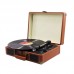 Retro Bluetooth Vinyl Record Player with Speakers Turntable LP Record Player Supports USB Drive