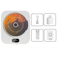 Portable CD Player Bluetooth CD Player Supporting FM Radio/USB Drive/TF Card Modes with Audio Cable