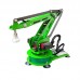 3DOF Robot Arm Mechanical Arm Robotic Arm (Green) with Control Board + Power Adapter + Gripper