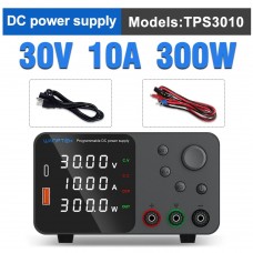 WANPTEK TPS3010 30V 10A Power Supply Programmable DC Power Supply (Black) for Laptop Phone Repair
