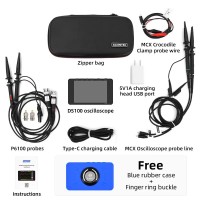 DS100 250MSa/s 50M 2 Channel Oscilloscope Mini Size + Blue Protective Sleeve + 2 P6100 Probes