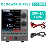 SUGON 3005PM 30V/5A 150W DC Power Supply 4-Digit Adjustable Power Supply (110V) with 6 USB Outputs