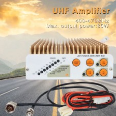 UHF 400-470MHz FM/AM/SSB Walkie Talkie Power Amplifier 10W-80W Selectable Power Levels & SWR Display