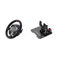 CAMMUS C12 300mm/11.8" Direct Drive Steering Wheel Gaming Wheel Racing Simulator + LC100 2 Pedal Set